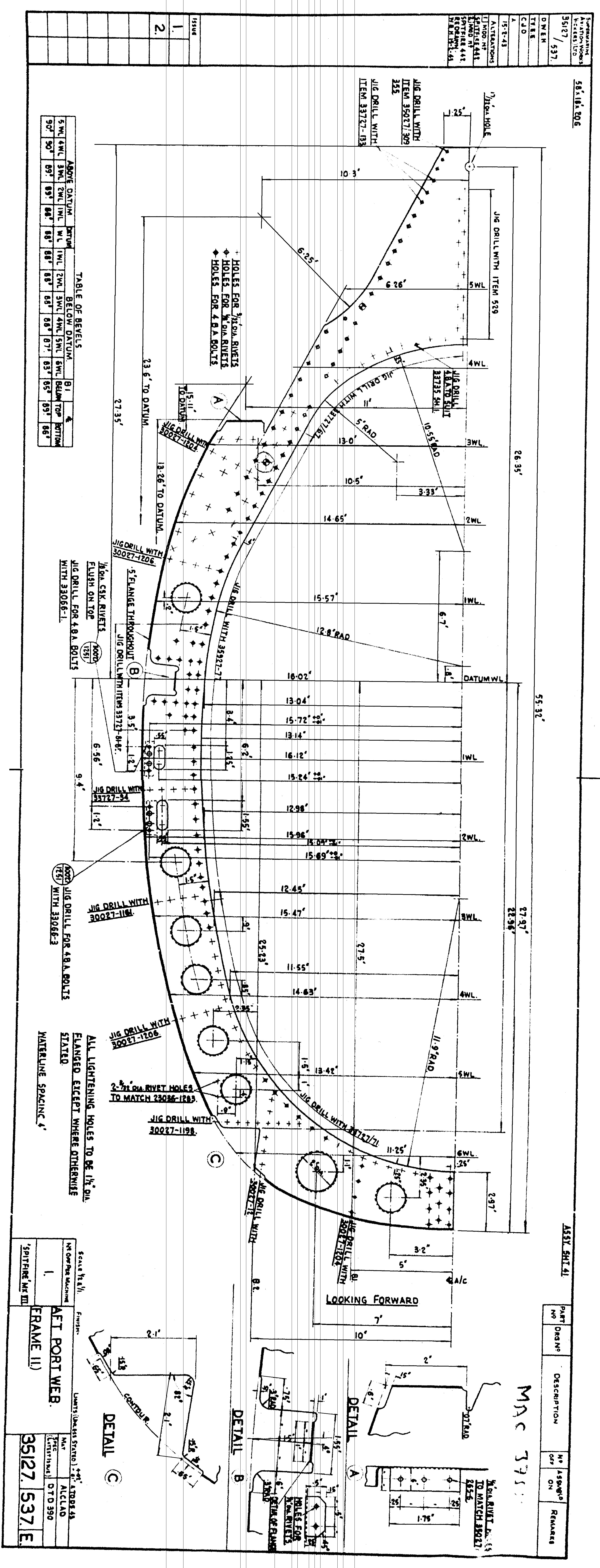 机身框飞行员后面的框